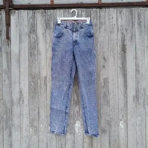 Vintage Lee 90s Stone Wash Jeans Women's Sz 26 High Rise Tapered Leg V Front