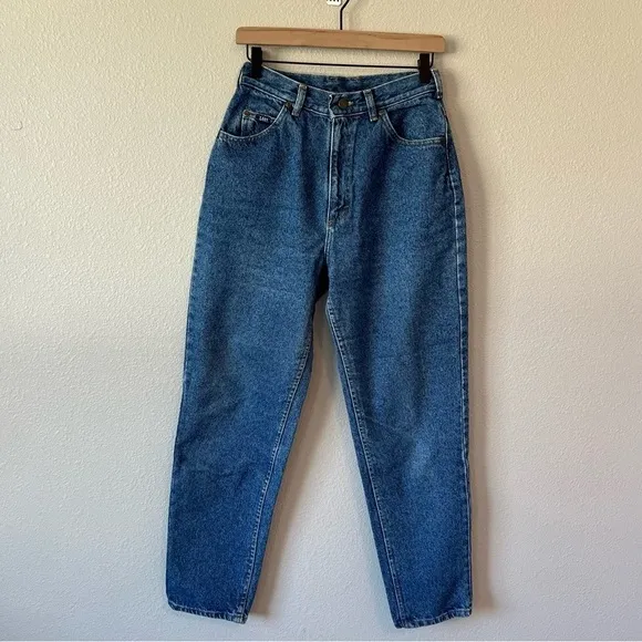Vintage Lee High Rise Medium Wash Mom Denim Jeans - size 10