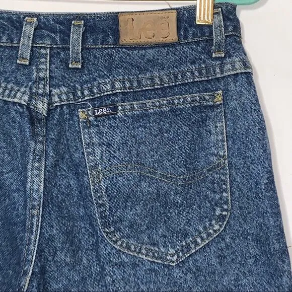 Vintage Lee Jeans High Rise Zipper Ankle Union Made USA Vtg Size SIZE 13