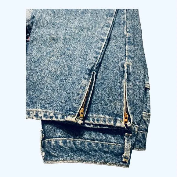 Vintage Lee Jeans High Rise Zipper Ankle Union Made USA Vtg Size SIZE 13