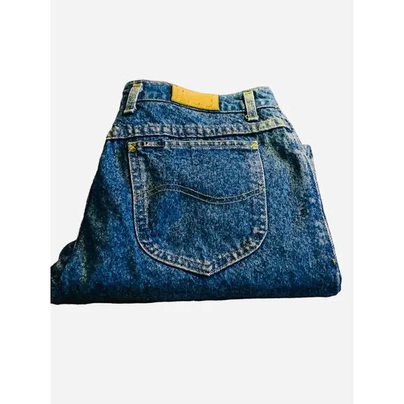 Vintage Lee Jeans High Rise Zipper Ankle Union Made USA Vtg Size SIZE 13