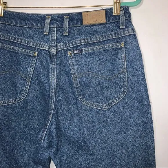 Vintage Lee Jeans High Rise Zipper Ankle Union Made USA Vtg Size SIZE 13