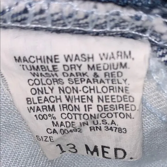 Vintage Lee Jeans High Rise Zipper Ankle Union Made USA Vtg Size SIZE 13