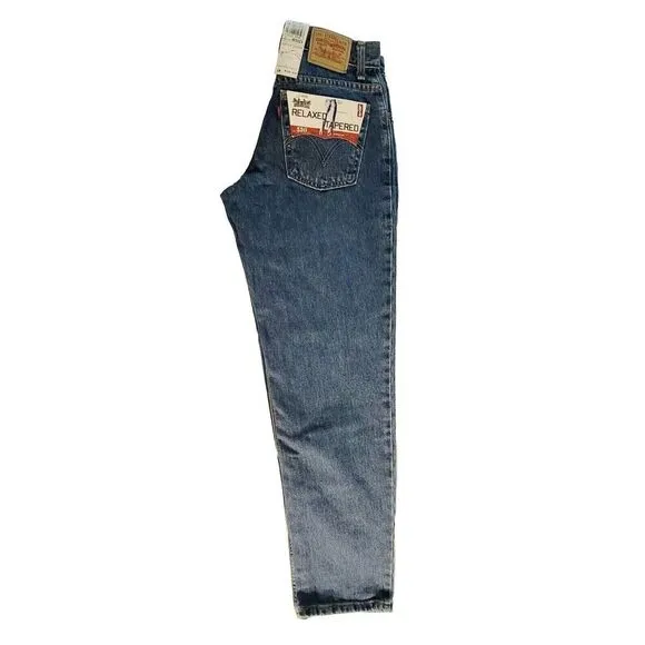 Vintage Levis 550 Relaxed Fit Tapered Leg Med Wash Mom Jeans, Misses 8 Medium