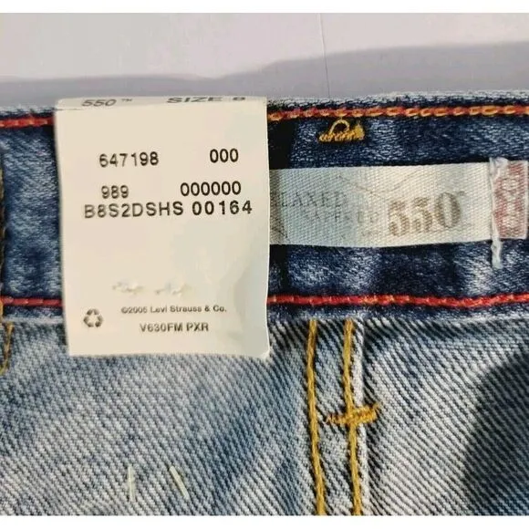 Vintage Levis 550 Relaxed Fit Tapered Leg Med Wash Mom Jeans, Misses 8 Medium