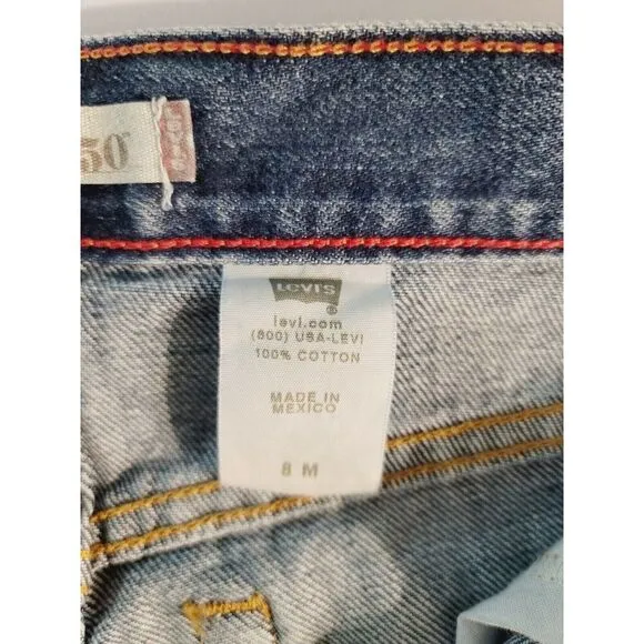 Vintage Levis 550 Relaxed Fit Tapered Leg Med Wash Mom Jeans, Misses 8 Medium