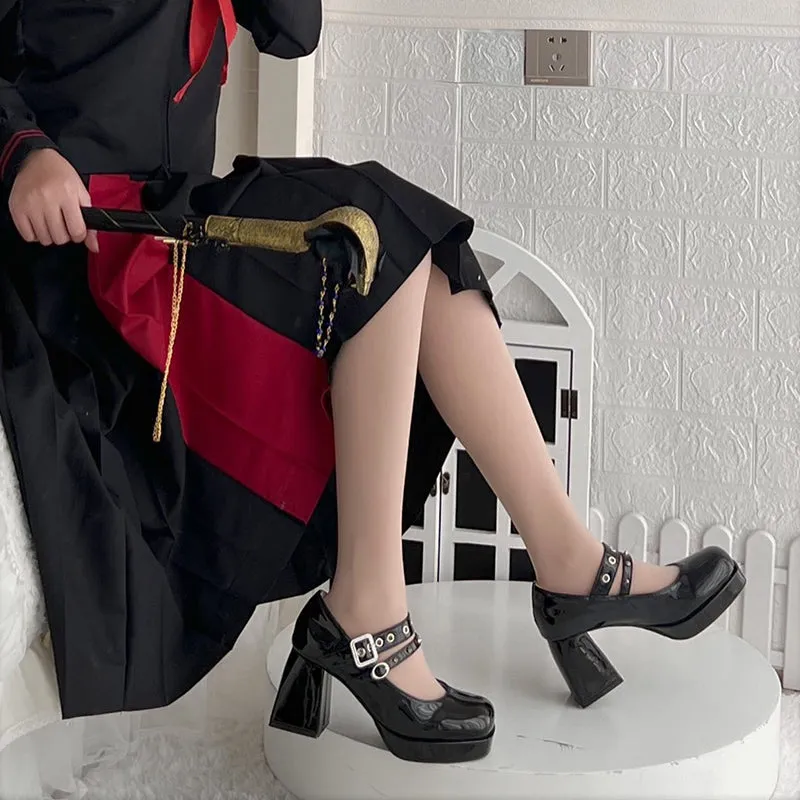 vintage mary jane shoes   KF90565