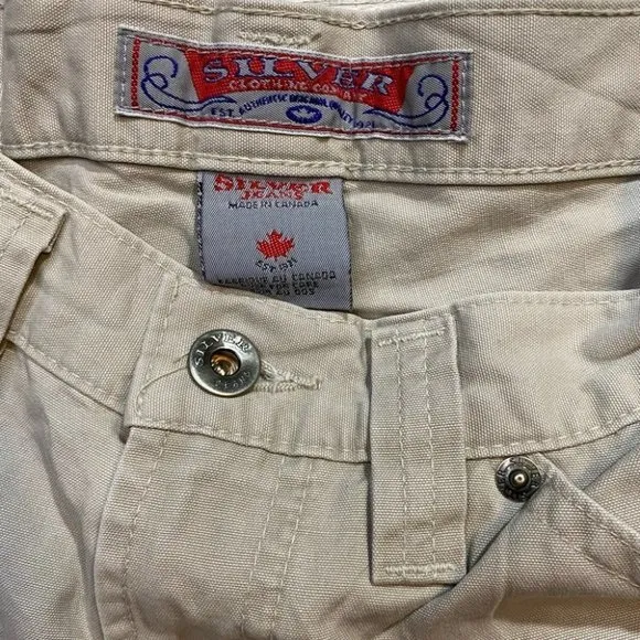 Vintage Silver Jeans Khaki Shorts
