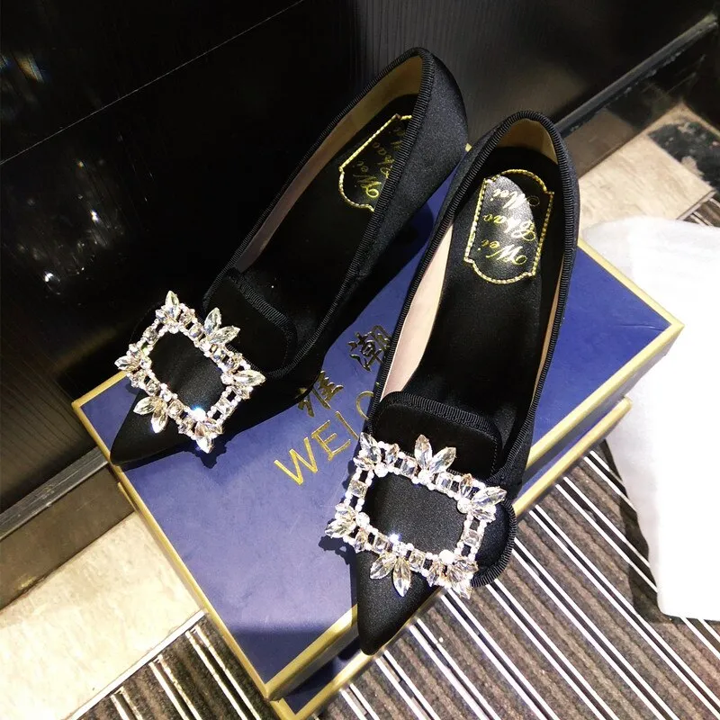 wedding bride shoes woman pointed toe high heels
