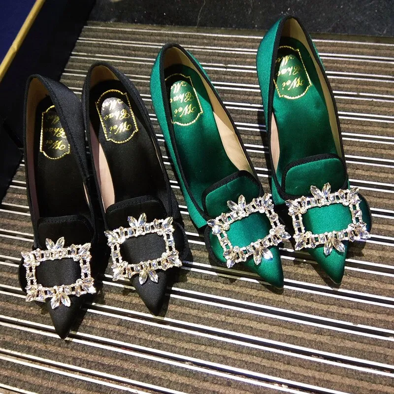 wedding bride shoes woman pointed toe high heels