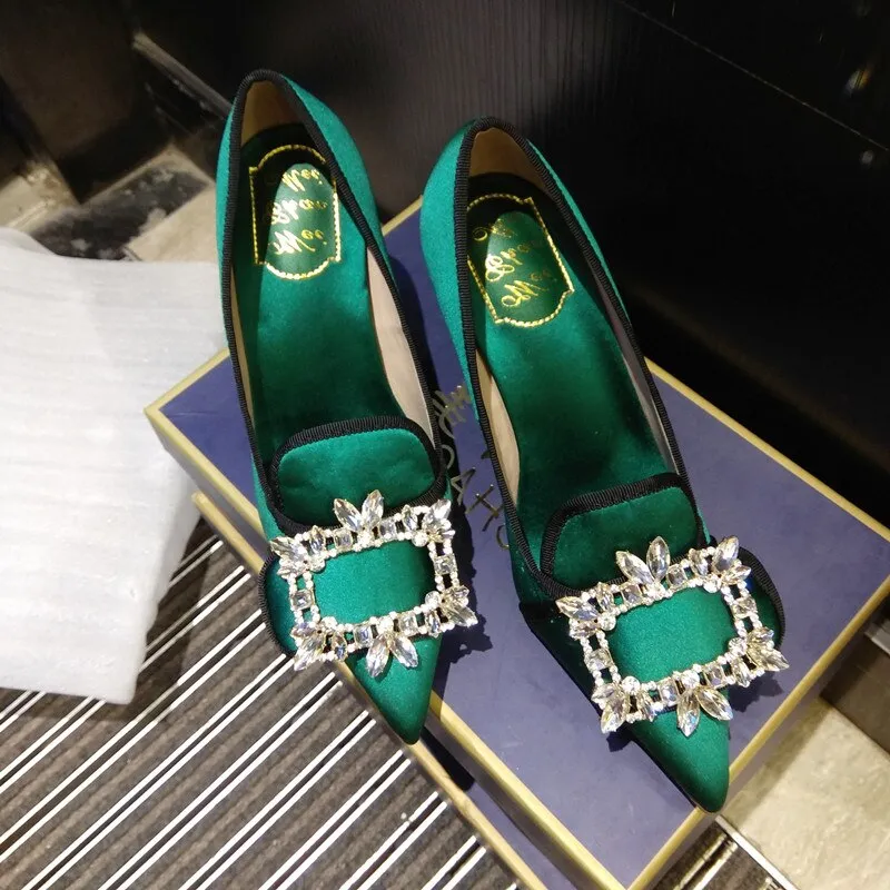 wedding bride shoes woman pointed toe high heels