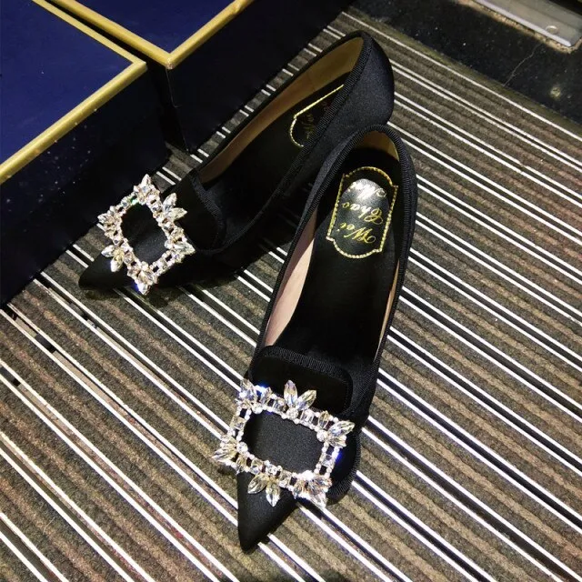 wedding bride shoes woman pointed toe high heels