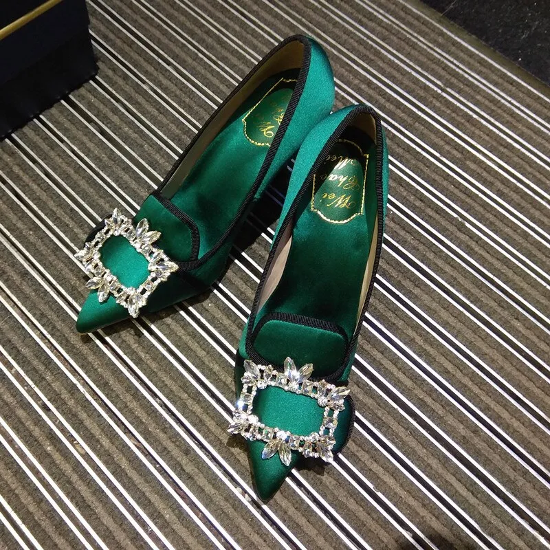 wedding bride shoes woman pointed toe high heels
