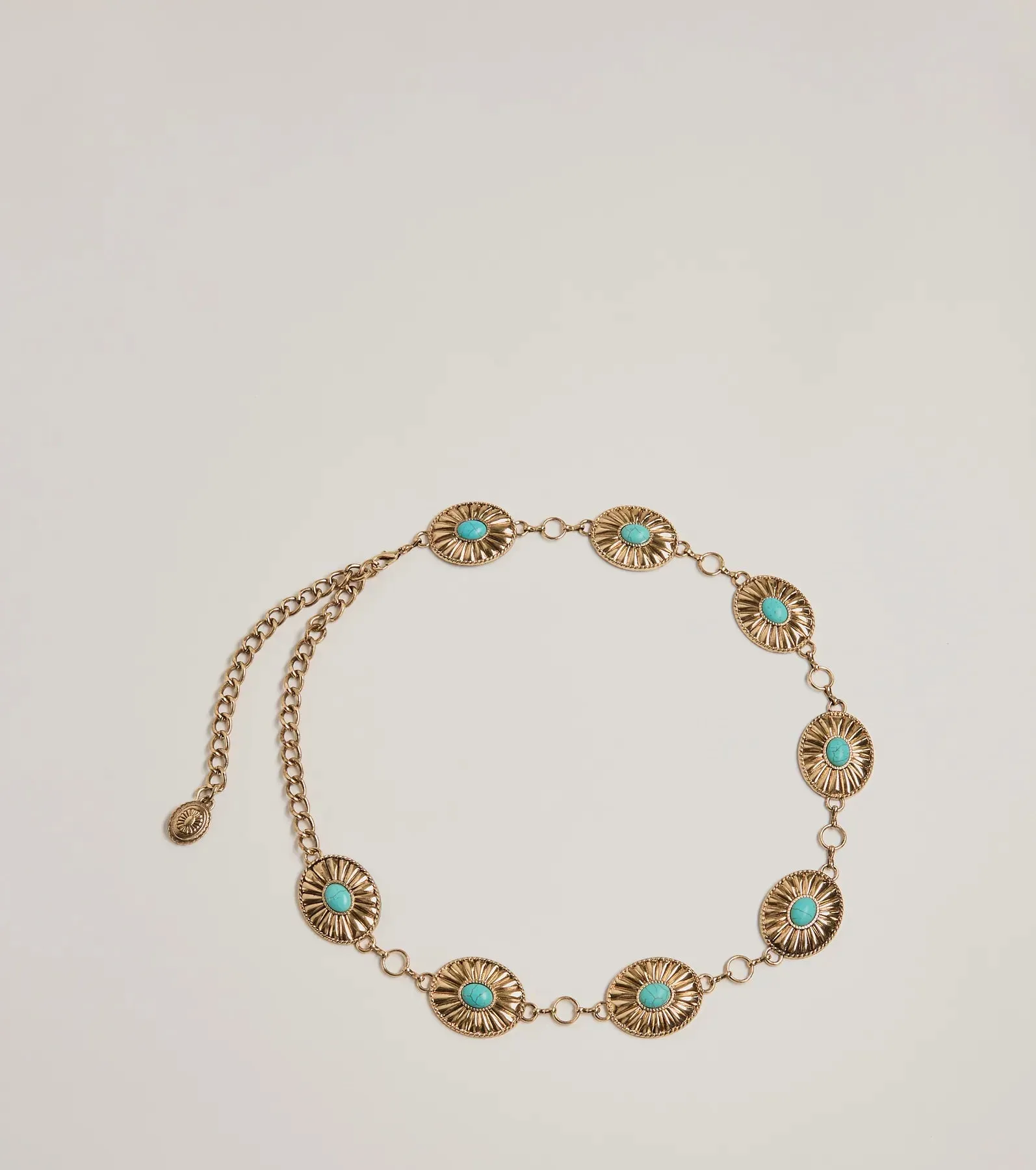 Western Glam Concho Chain Stone Belt