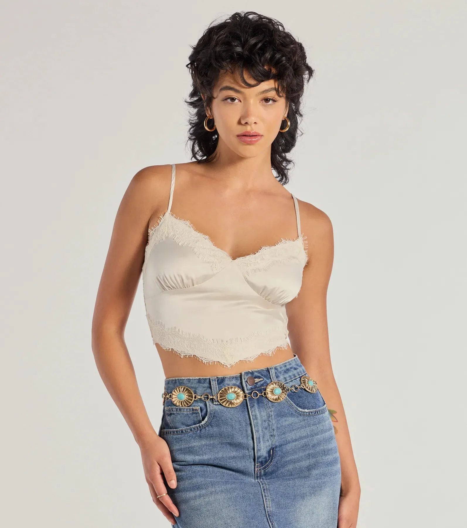 Western Glam Concho Chain Stone Belt