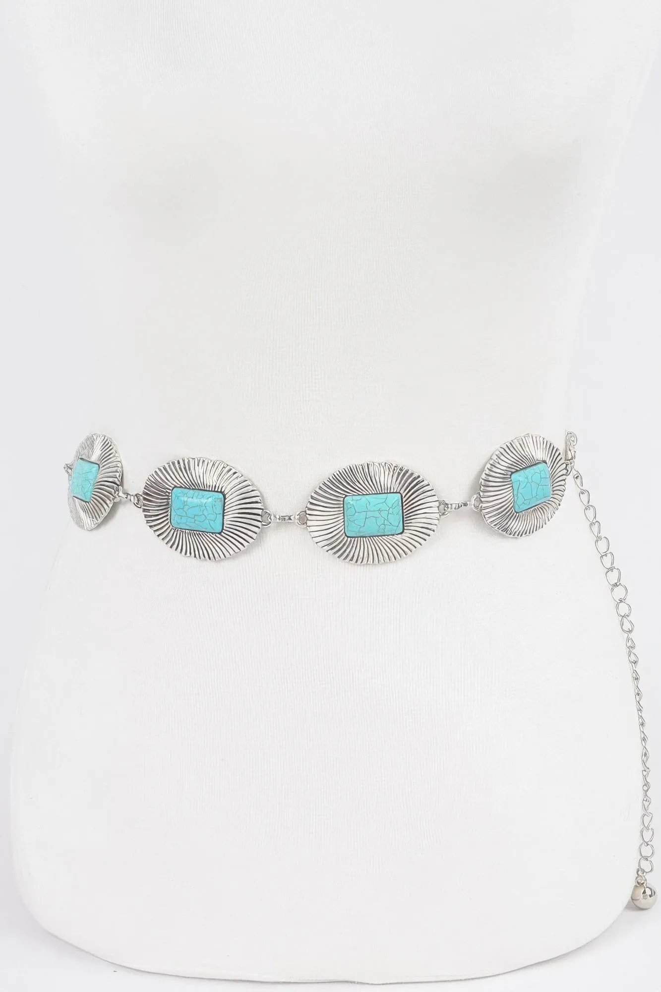 Western Style Metal Chain Belt