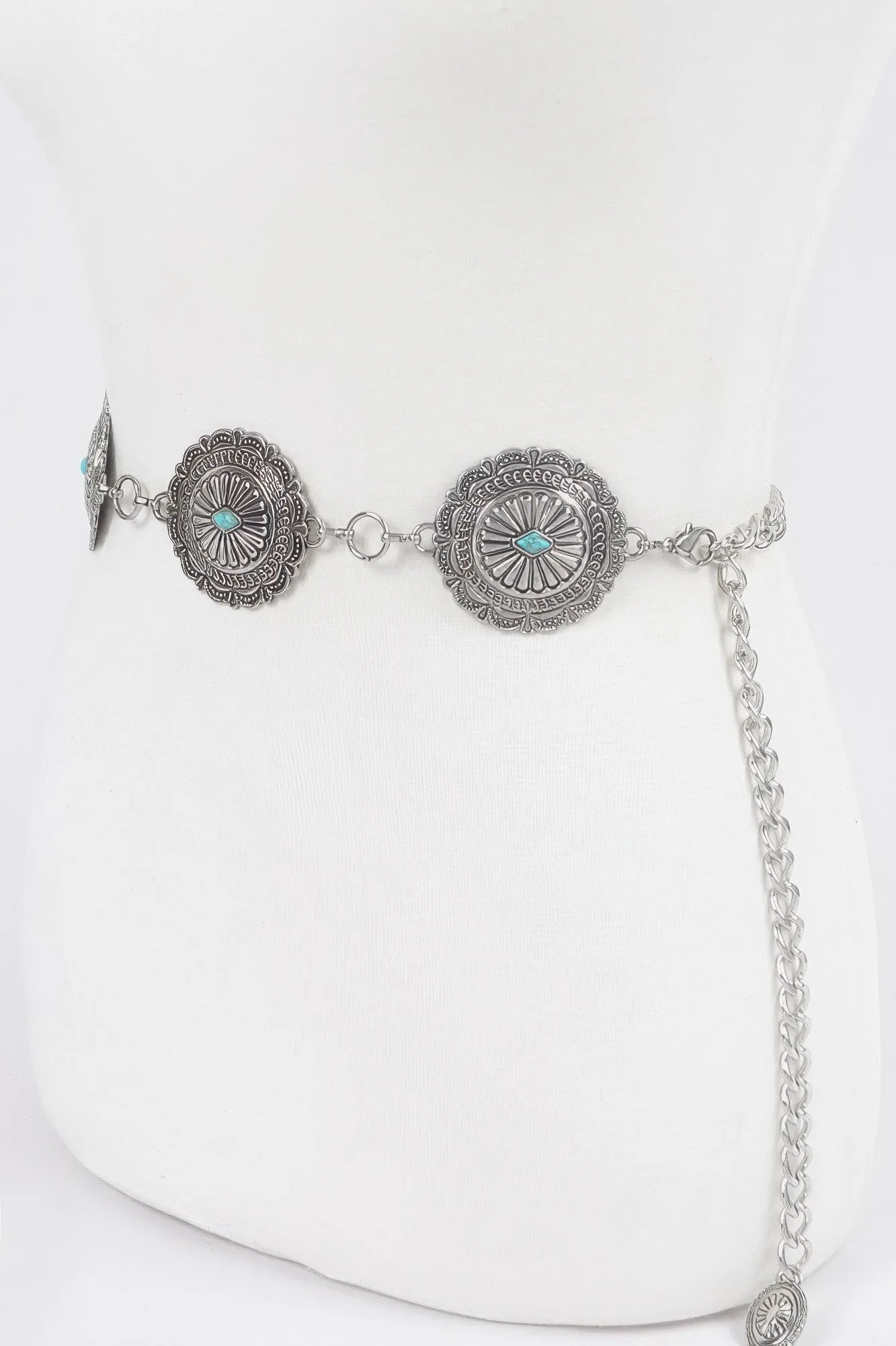 Western Style Metal Chain Belt