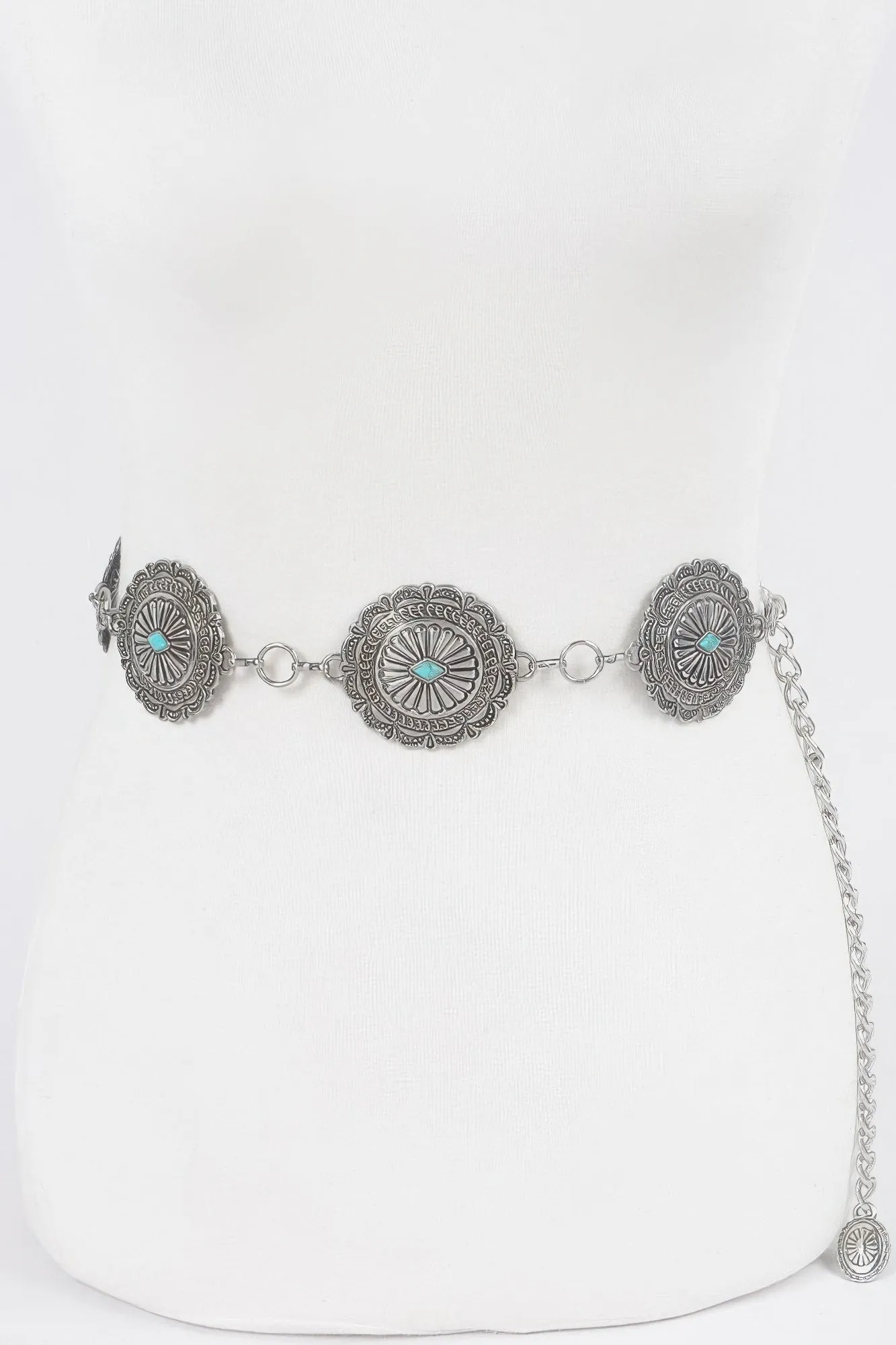 Western Style Metal Chain Belt