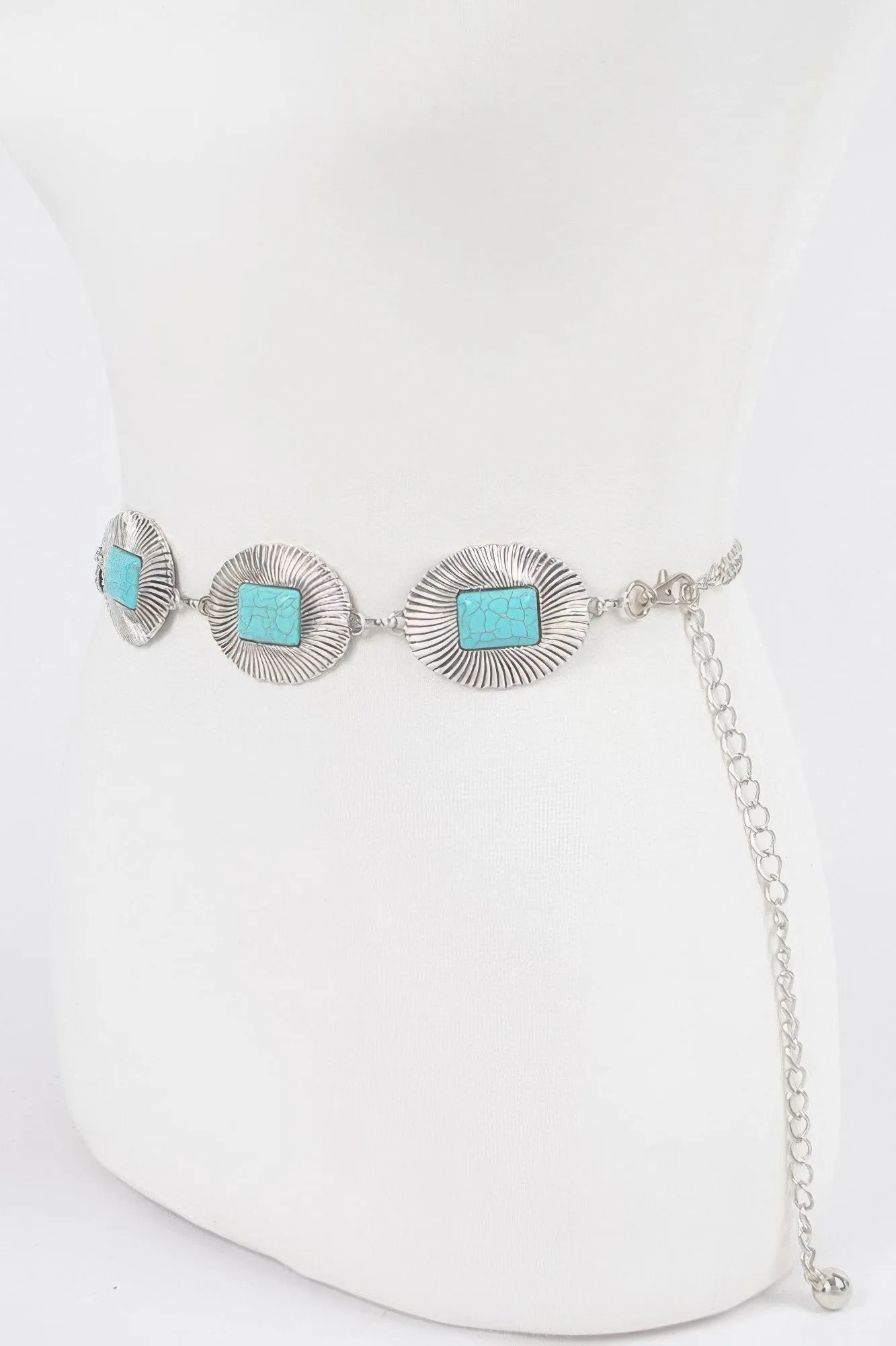 Western Style Metal Chain Belt