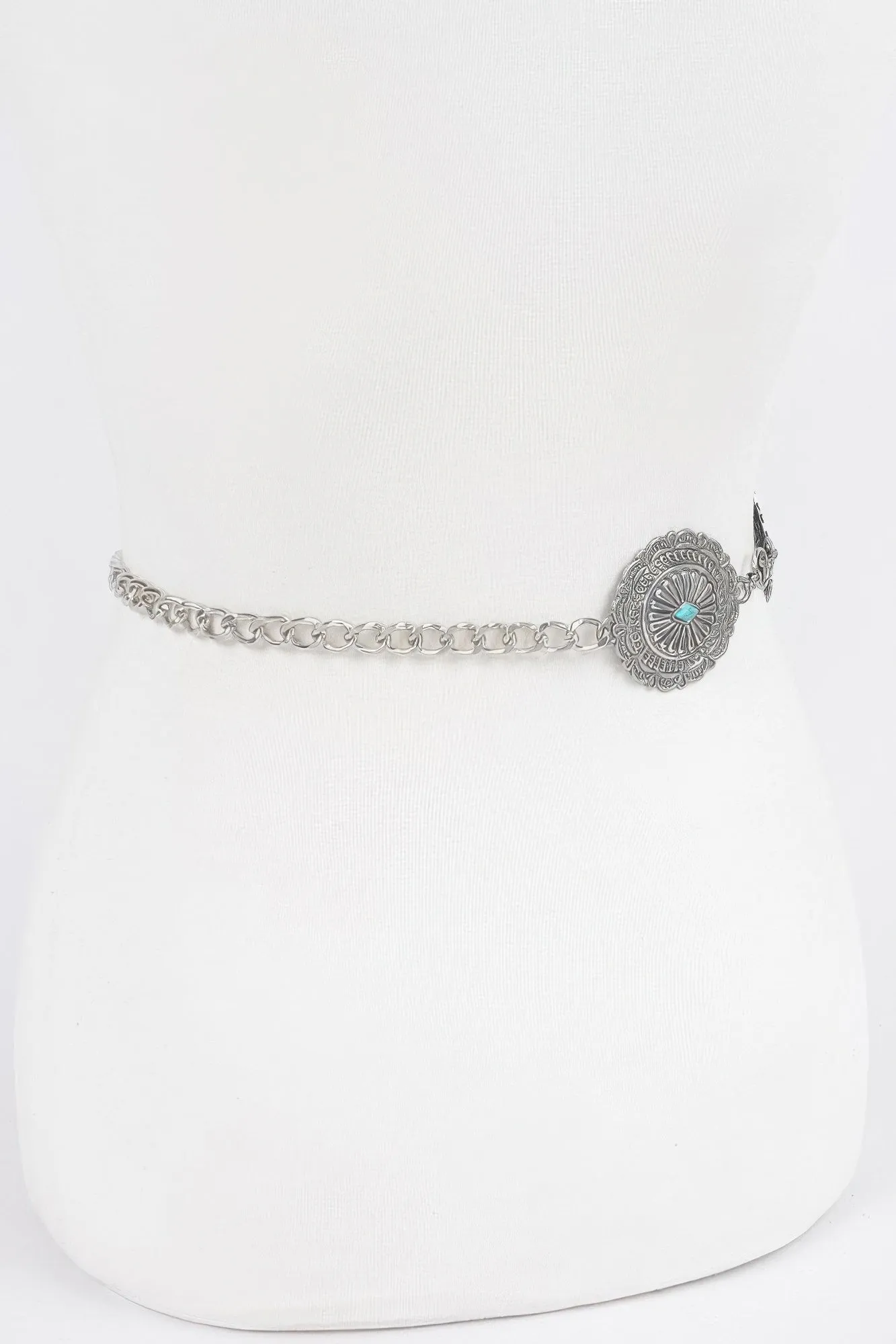 Western Style Metal Chain Belt