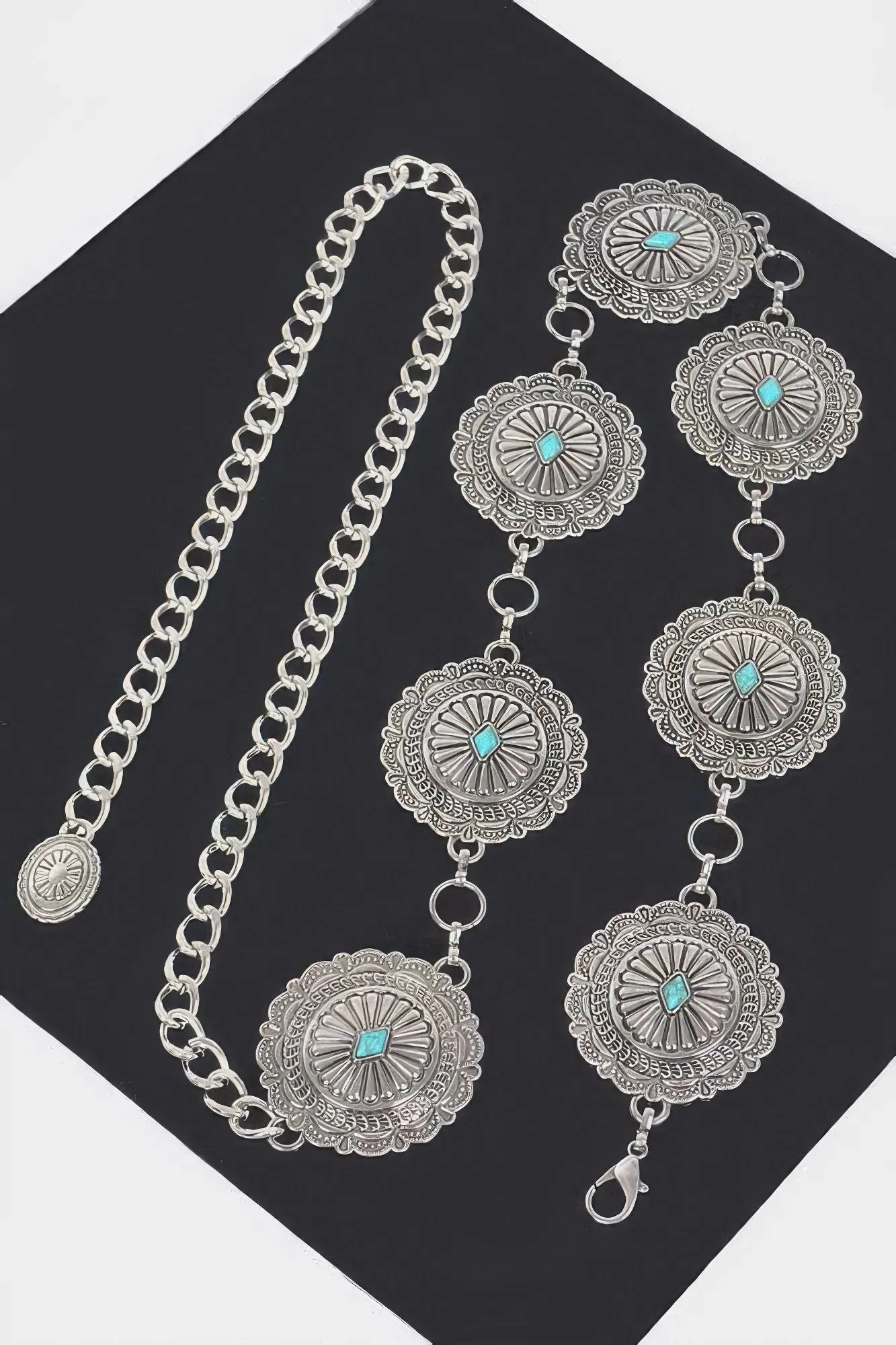 Western Style Metal Chain Belt