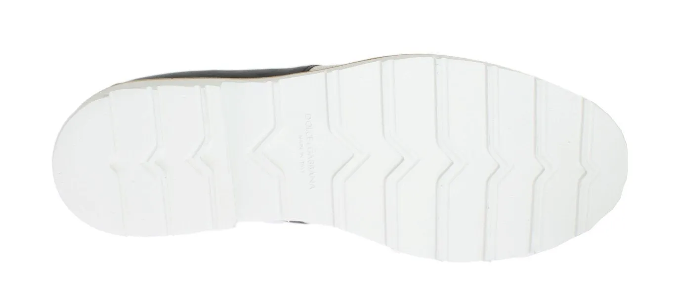White Black Leather Shoes