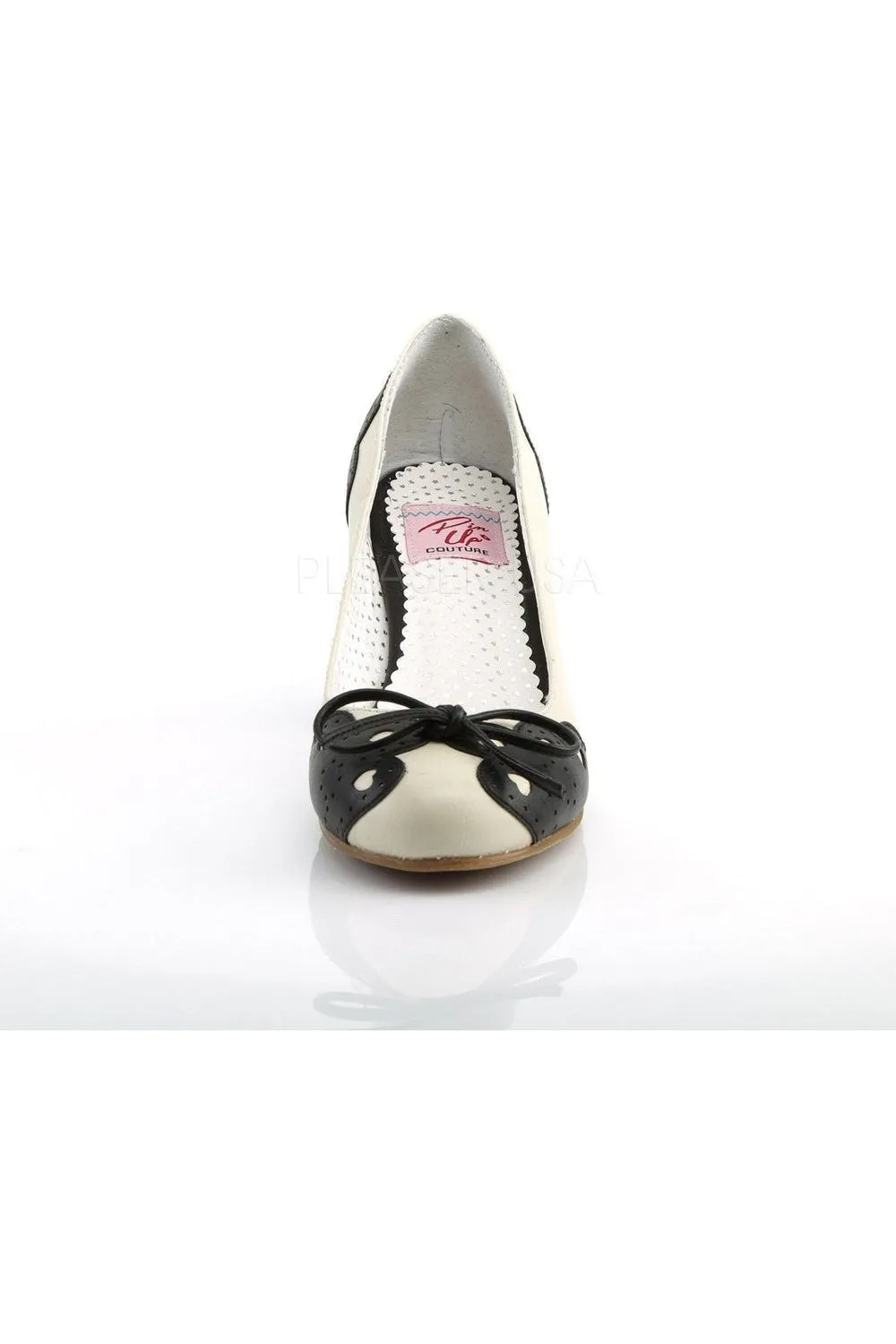 WIGGLE-17 Pump | Black Faux Leather