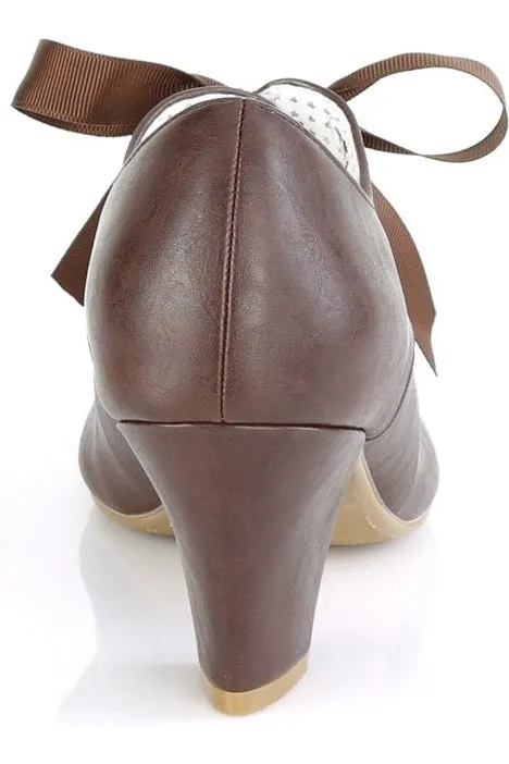 WIGGLE-32 Pump | Brown Faux Leather