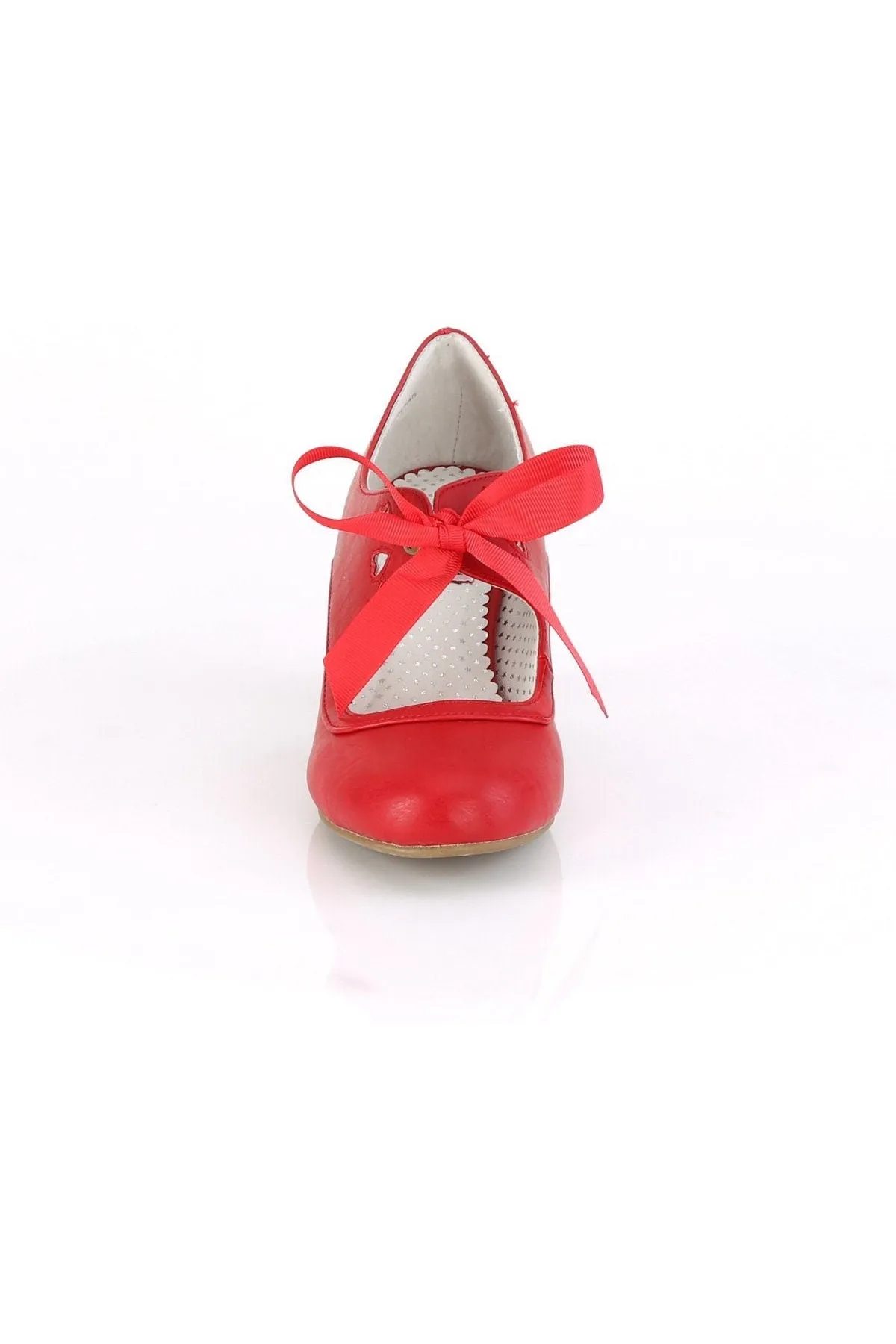 WIGGLE-32 Pump | Red Faux Leather