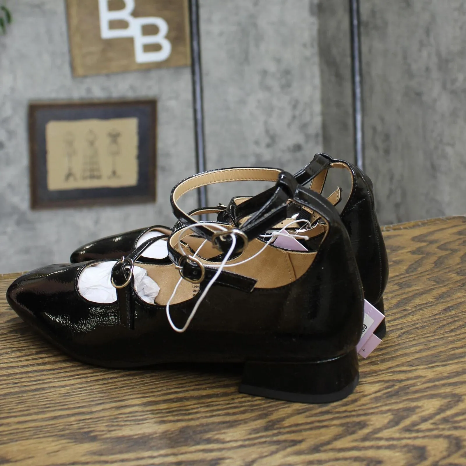 Wild Fable Womens Liia Multi-Strap Mary Jane Heels 90510913 Black 8.5M