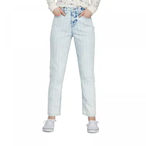 Wild Fable Women's Striped High-Rise Bleached Railroad Mom Jean
