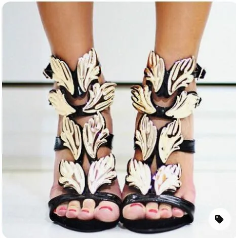 Wing Strap Ankle Strap Shoes