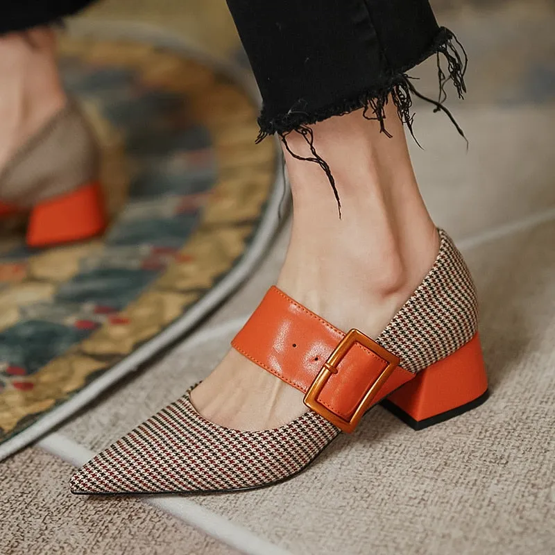 Woman Mary Janes Pointed Toe Shoes