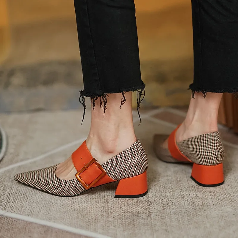 Woman Mary Janes Pointed Toe Shoes
