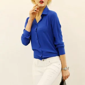 Women Blouses Direct Selling Button  Autumn New Long-sleeve