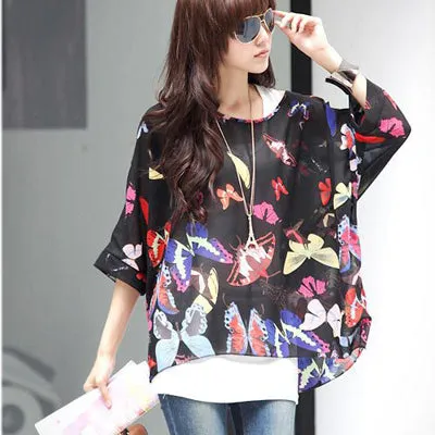 Women Blouses New Arrival 2017 Plus Size Women Clothing Summer Blouse Shirt Woman Vintage Chiffon Shirts Tops Chemise Femme