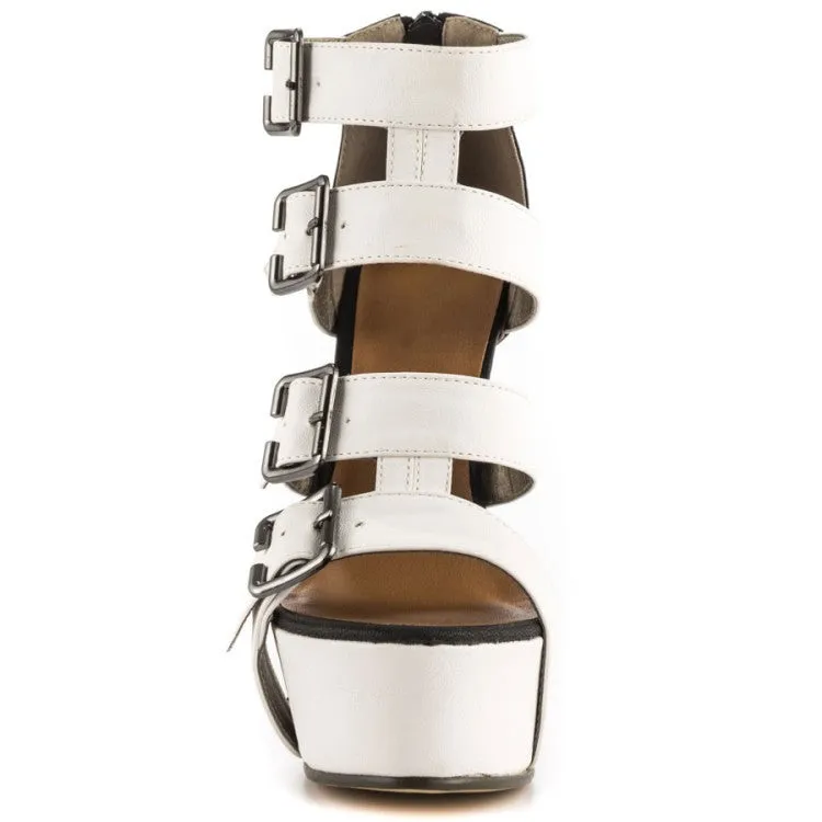 Women Gladiator Women Open Toe Black Sandals Platform