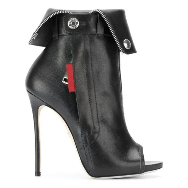 Women High Heel Peep Toe Sandals Boots