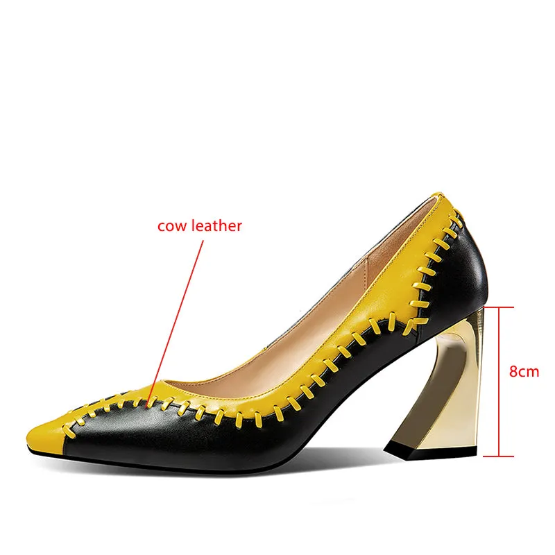 Women High Heels Mixed Colors Shoes