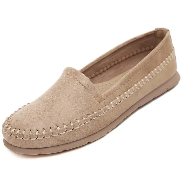 Women Loafers Shoes Round Toe For Woman Casual Soft Flats Ladies Driving Shoe