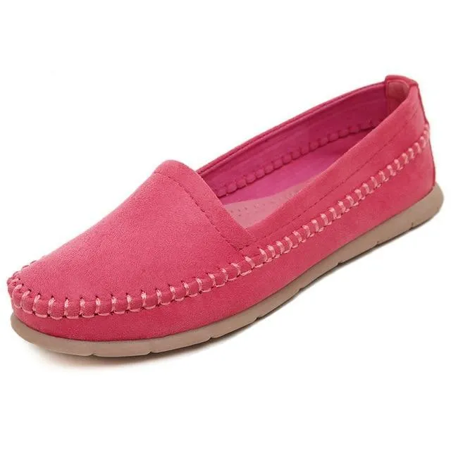 Women Loafers Shoes Round Toe For Woman Casual Soft Flats Ladies Driving Shoe