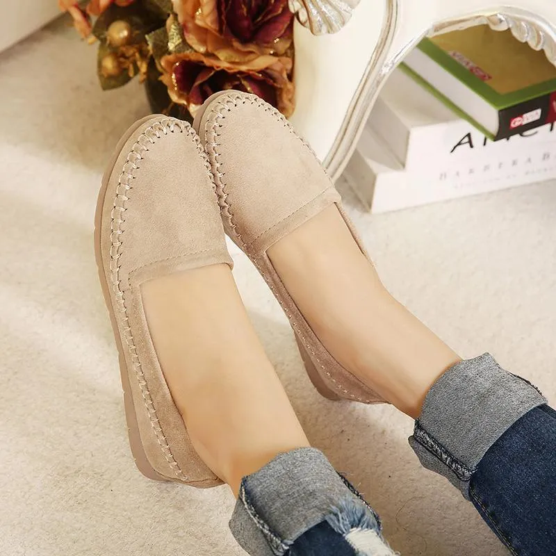 Women Loafers Shoes Round Toe For Woman Casual Soft Flats Ladies Driving Shoe