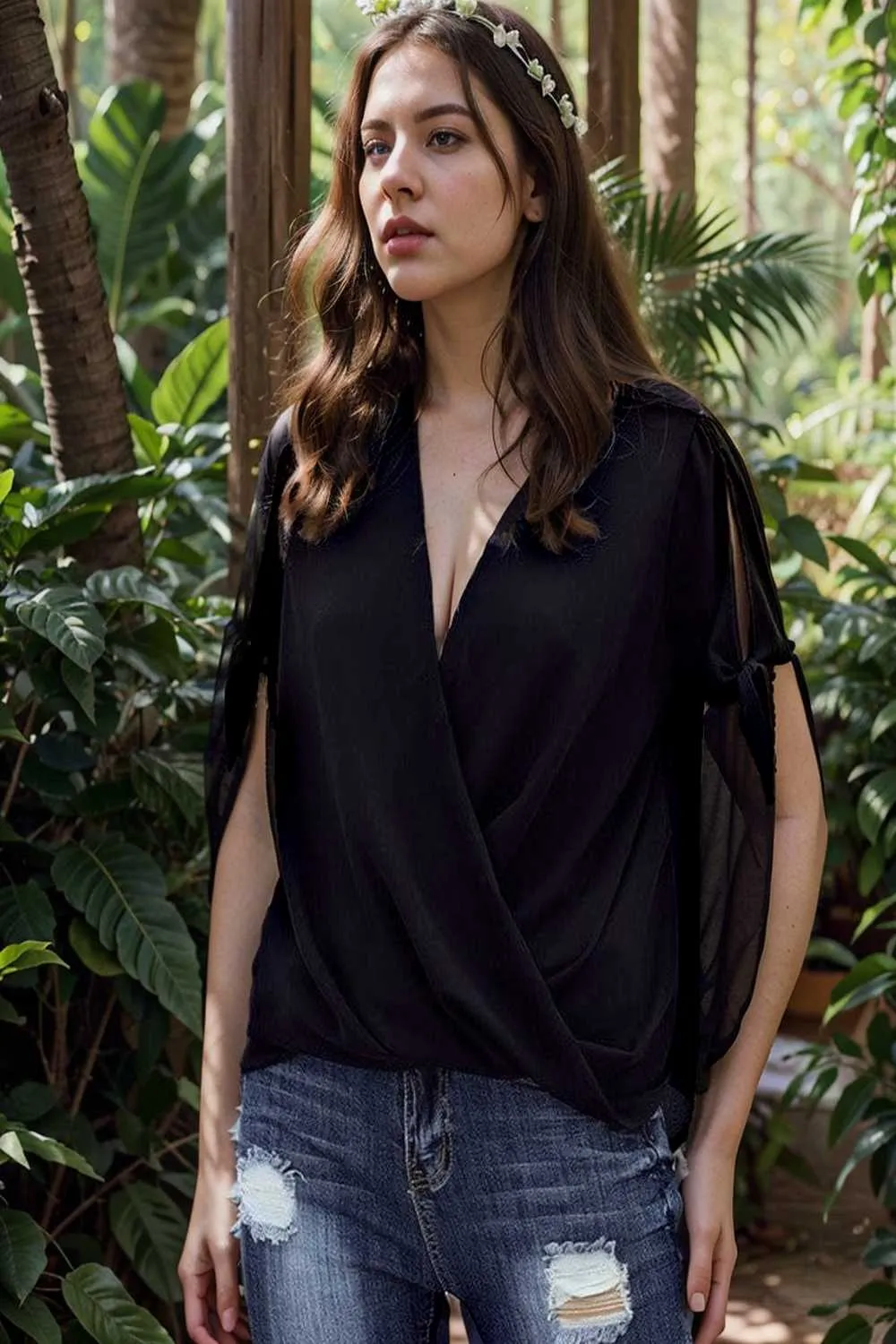 women s blouses loose solid belted long sleeve blouse