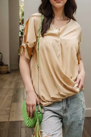 women s blouses loose solid belted long sleeve blouse