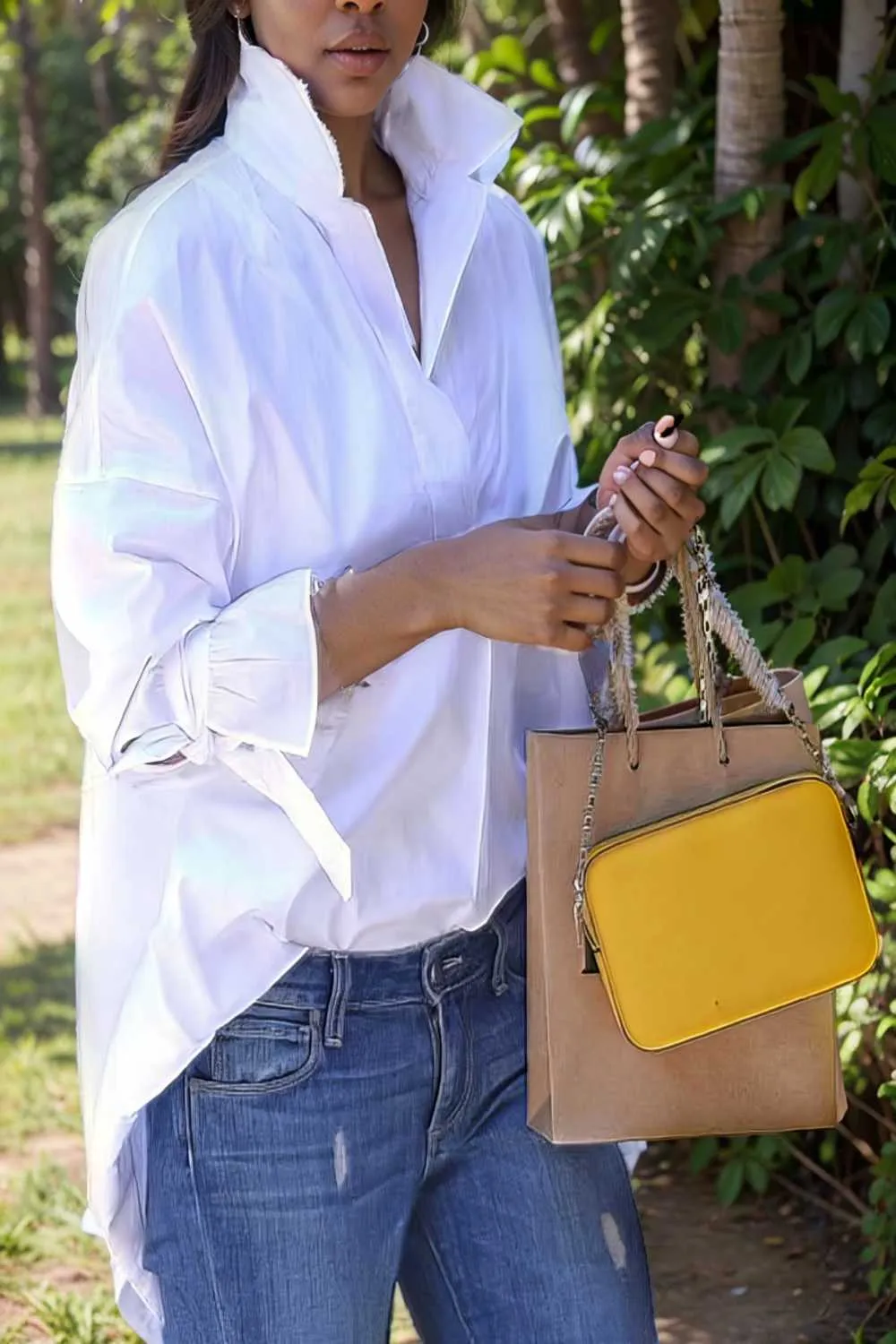 women s blouses loose solid belted long sleeve blouse