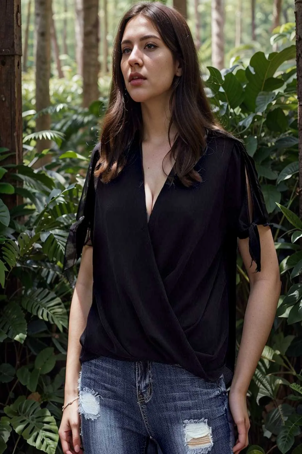 women s blouses loose solid belted long sleeve blouse