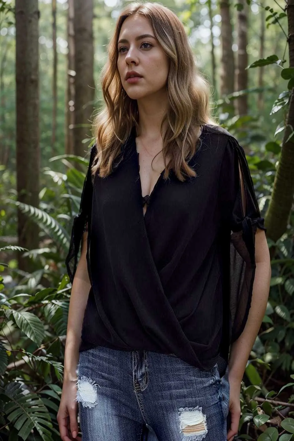 women s blouses loose solid belted long sleeve blouse