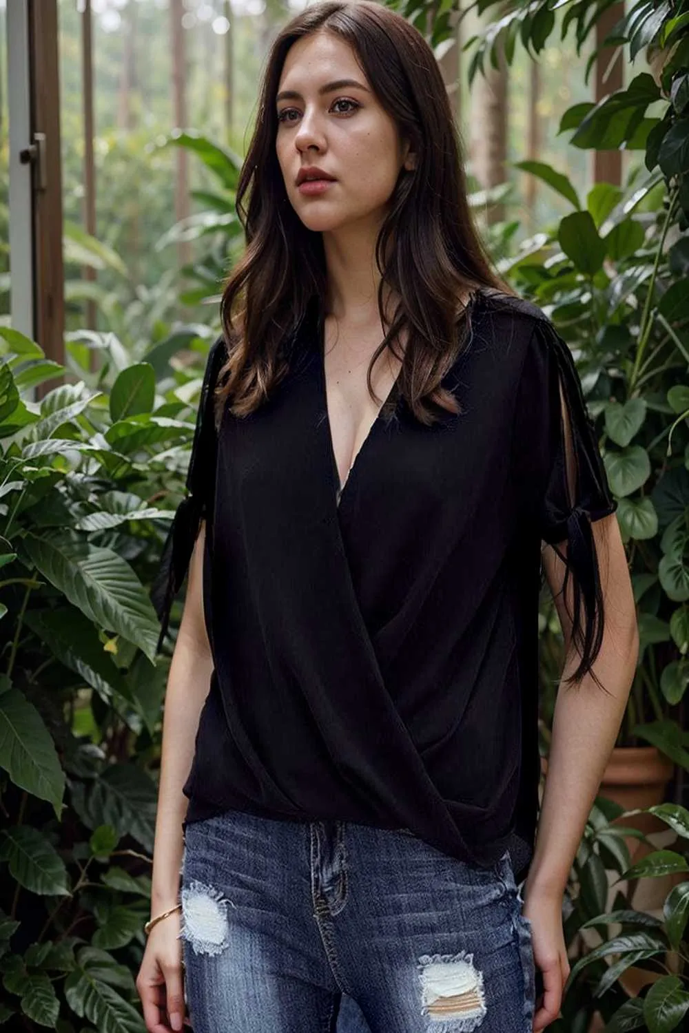 women s blouses loose solid belted long sleeve blouse
