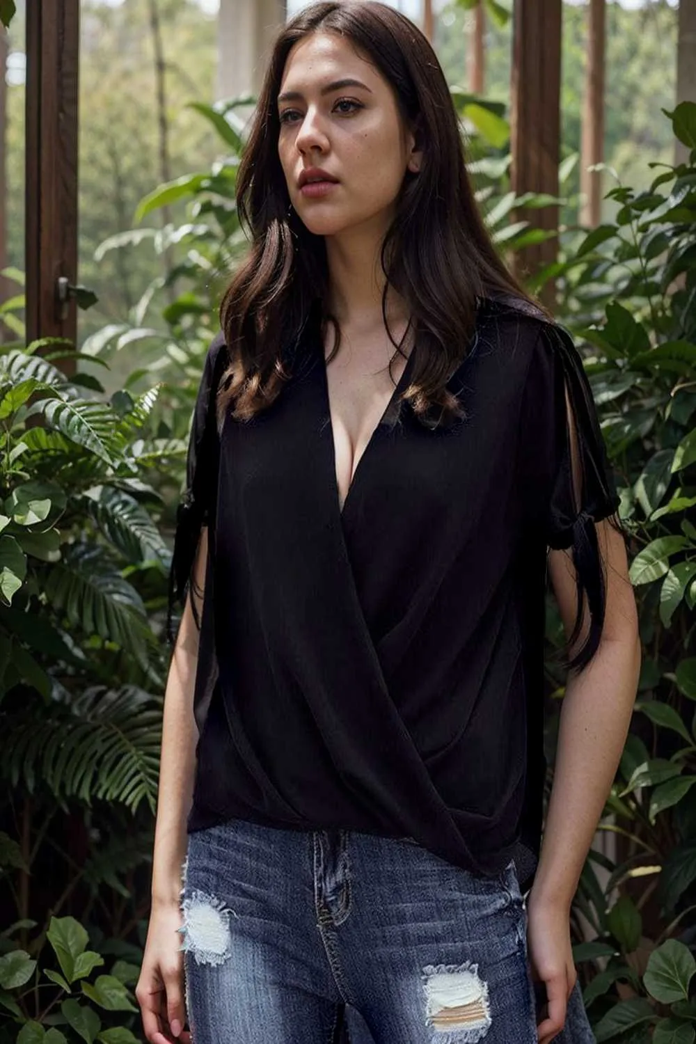 women s blouses loose solid belted long sleeve blouse