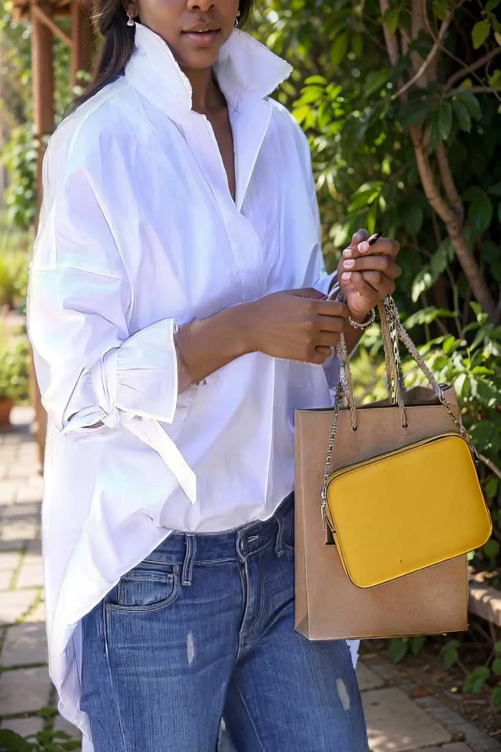 women s blouses loose solid belted long sleeve blouse